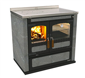Rizzoli LT90 Thermo Wood Cook Stove Boiler - Soapstone Rizzoli LT90 Thermo Wood Cook Stove Boiler - Soapstone