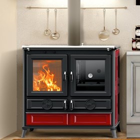 Thermorossi Viola Bordeaux Wood Cookstove Thermorossi Viola Bordeaux Wood Cookstove