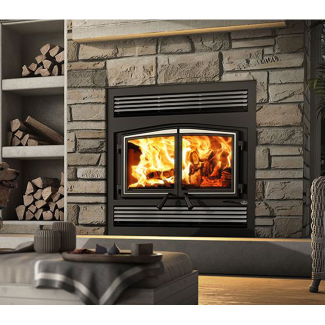 Osburn-Stratford-Fireplace-Brushed-Nickel-accents Osburn Stratford Zero Clearance Fireplace - Discontinued