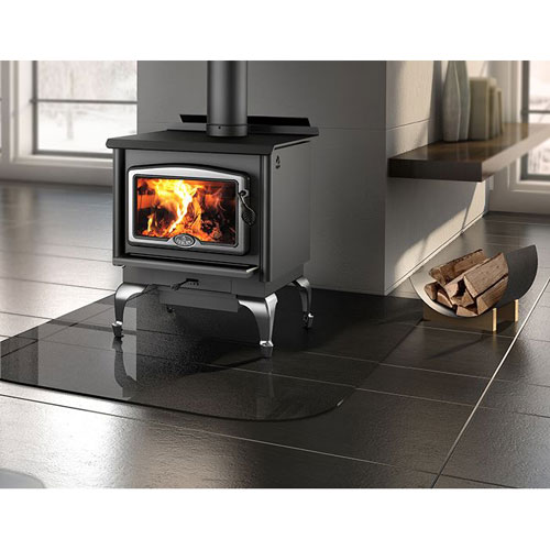 Osburn-1600-Brushed-Nickel-Legs-Brushed-Nickel-Door 1600 Osburn Wood Stove - Discontinued