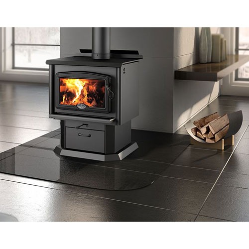 Osburn-1600-Pedestal-Black-Door 1600 Osburn Wood Stove - Discontinued